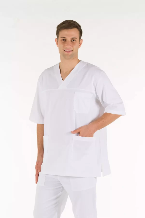 UNISEX ‘V’ Tunic White - Image 7