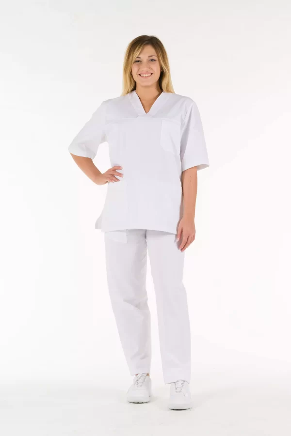 UNISEX ‘V’ Tunic White - Image 13