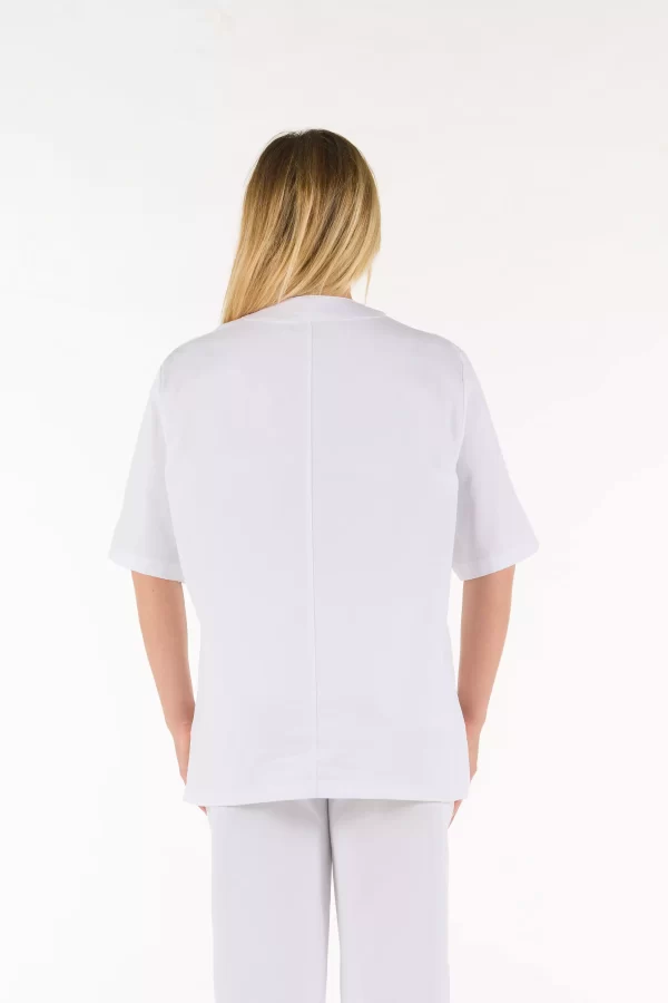 UNISEX ‘V’ Tunic White - Image 11