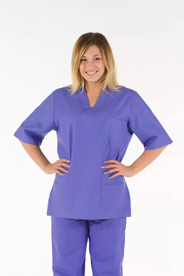 UNISEX ‘V’ Blue Tunic - Image 6