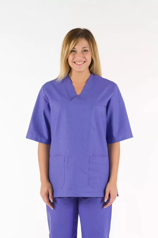 UNISEX ‘V’ Blue Tunic - Image 7