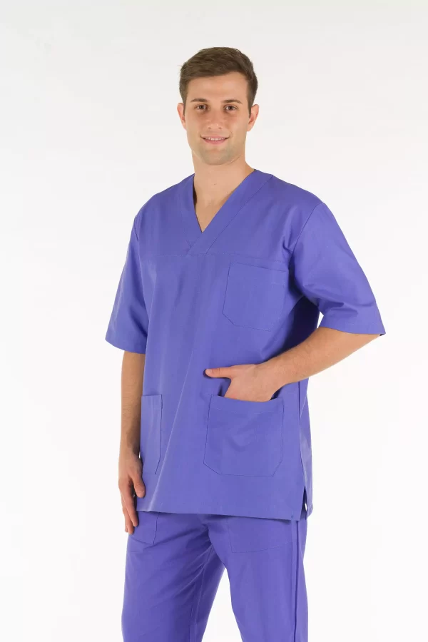 UNISEX ‘V’ Blue Tunic - Image 2