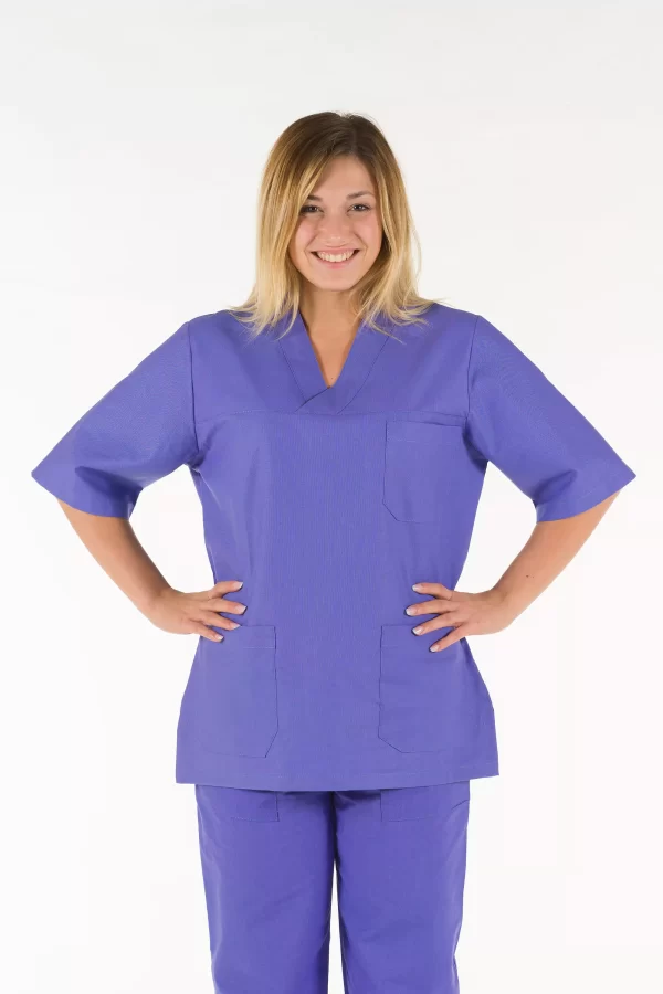 UNISEX ‘V’ Blue Tunic - Image 8