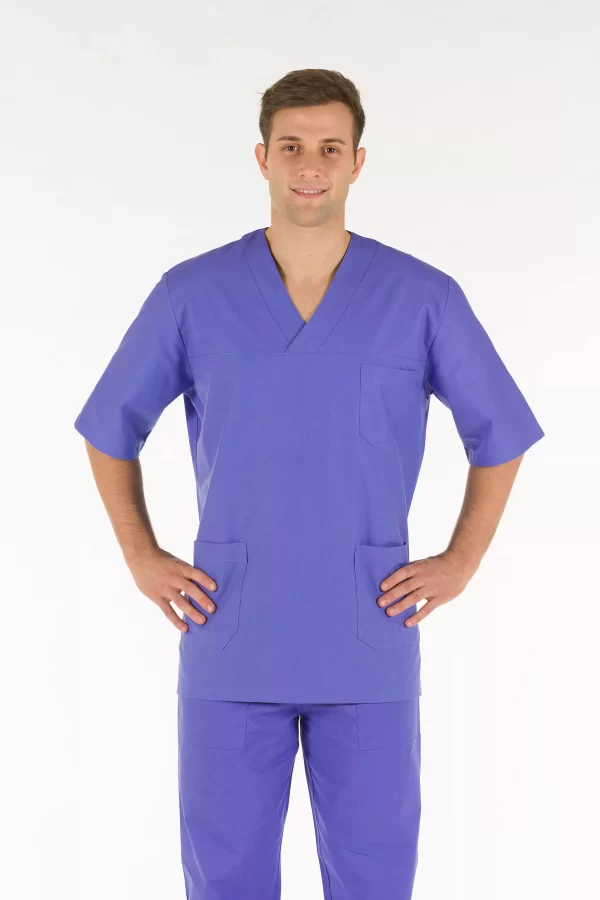 UNISEX ‘V’ Blue Tunic - Image 4