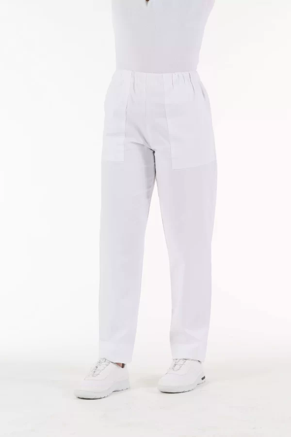 Pantalone UNISEX in 100% cotone Bianco - immagine 10