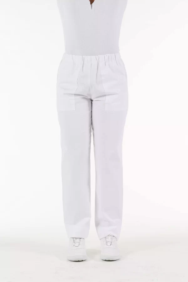 Pantalone UNISEX in 100% cotone Bianco - immagine 7