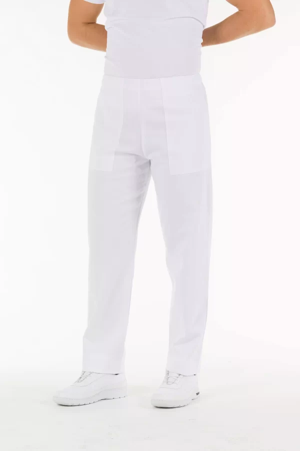 Pantalone UNISEX in 100% cotone Bianco - immagine 2