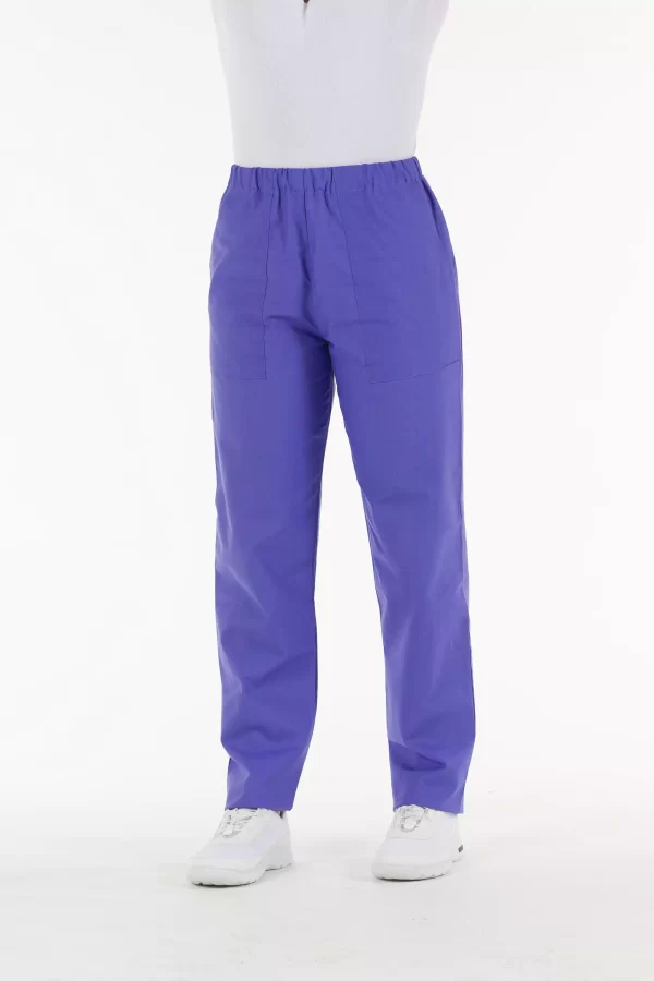 Pantalone UNISEX in tela operatoria 100% cotone Azzurro - immagine 7