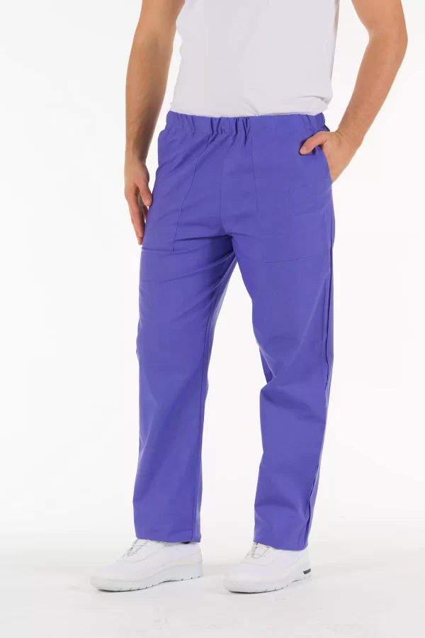 Pantalone UNISEX in tela operatoria 100% cotone Azzurro