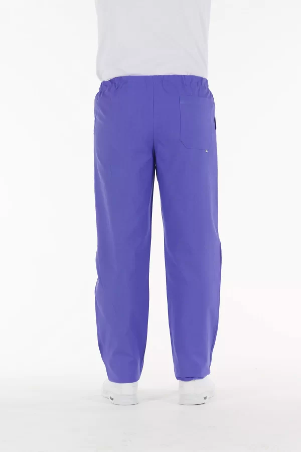 Pantalone UNISEX in tela operatoria 100% cotone Azzurro - immagine 5