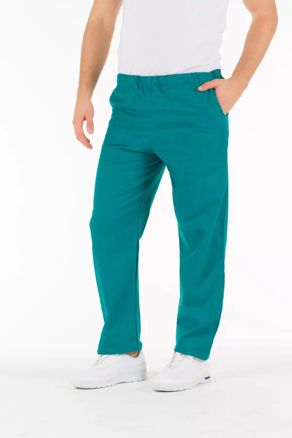 Pantalone UNISEX in tela operatoria 100% cotone Verde