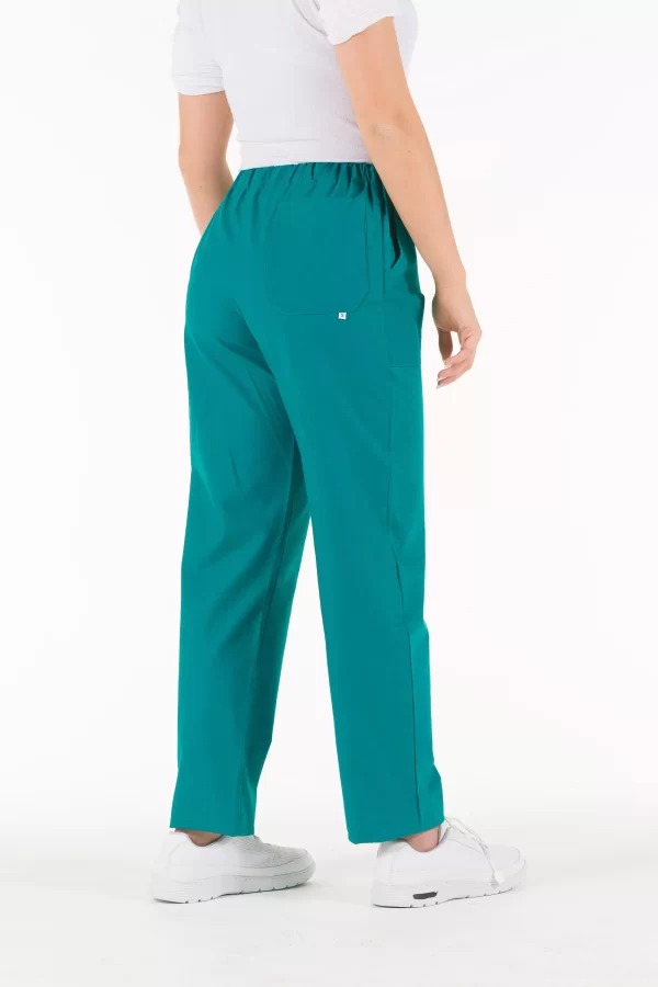 Pantalone UNISEX in tela operatoria 100% cotone Verde - immagine 11